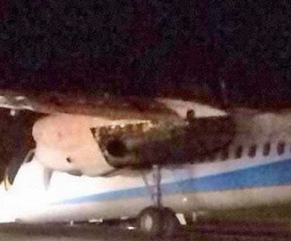 Die verunfallte MA60 von Joyair: Zuerst ging alles gut.
