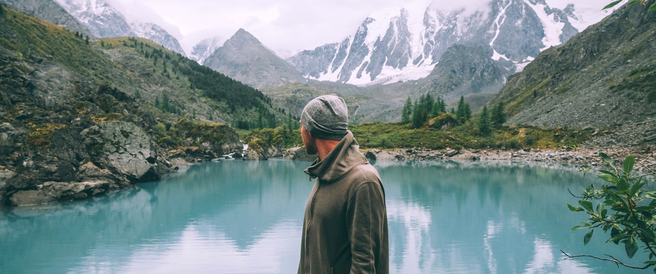 Schöner Bergsee - aber wo liegt der bloß? Easyjet will weiterhelfen.