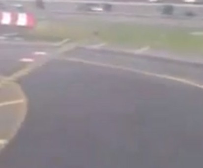 Kurz vor dem Crash: Blick auf die Piste.