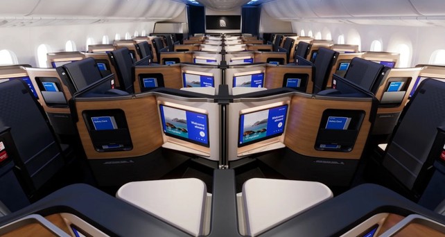 Kabine der neuen Boeing 787 von United: Immer wieder Probleme.