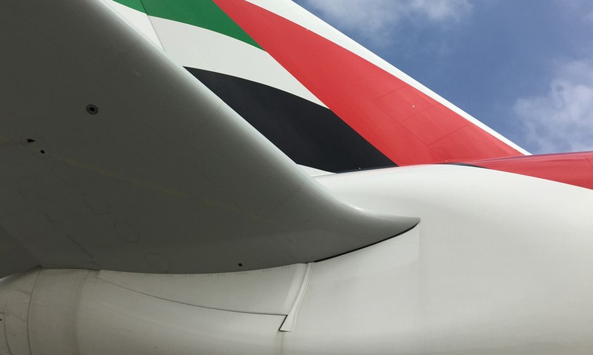 Heck eines Airbus A380 von Emirates: An dieser Stelle kann der Mangel auftreten.