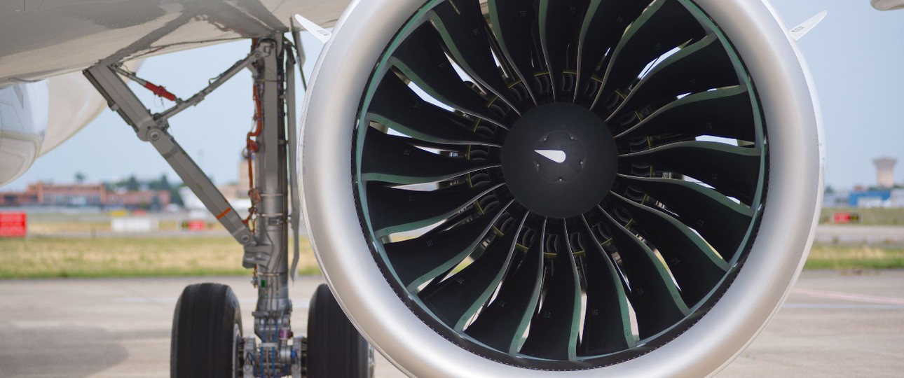 Triebwerk und Gondel eines Airbus A320 Neo: Auftrag geht in die USA.