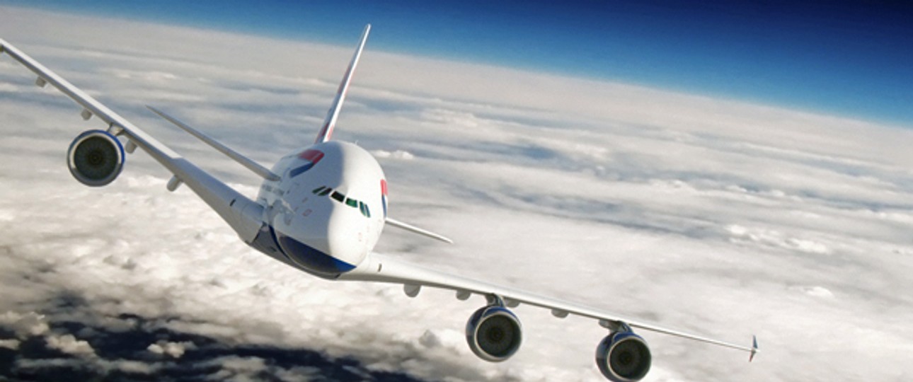 A380 von British Airways: Vorübergehend von der Themse an den Main unterwegs.