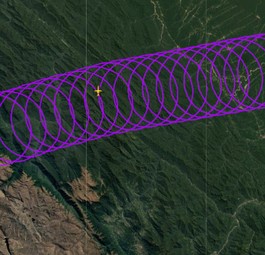 Flugverlauf der Cessna Citation.
