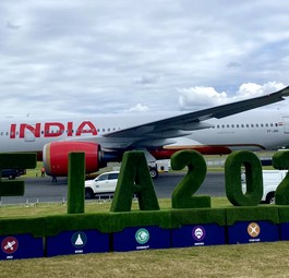 Airbus A350 von Air India im Static Display der Airshow: Es war eine unspektakuläre Messe.