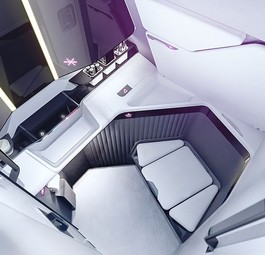 Toilette von Krüger Aviation: Wenn der Sitz geschlossen ist, sieht alles normal aus.