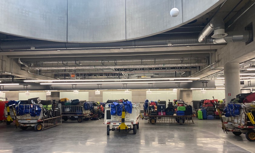 Gepäck ohne Passagiere: Hier soll ab 2026 der Check-in sein. Klicken Sie auf das Bild, um die Galerie zu vergrößern.