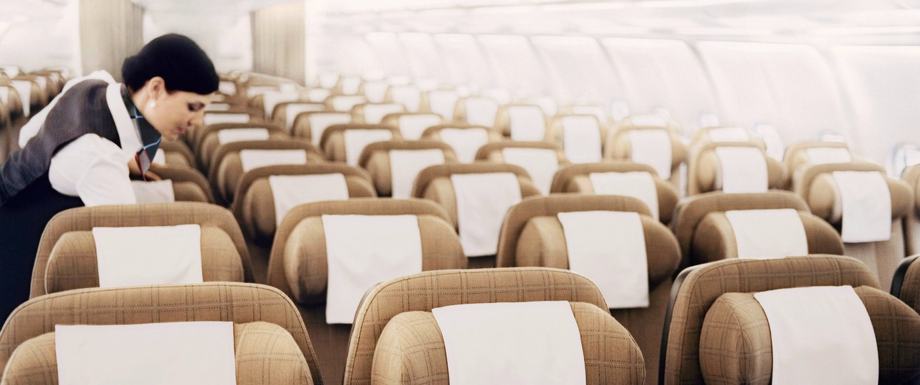 Kabine eines Airbus A330 von Swiss: Schick, aber in die Jahre gekommen.
