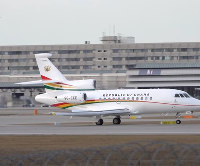 Falcon 900EX: Der Regierunsgflieger Ghanas ist aktuell kaputt.