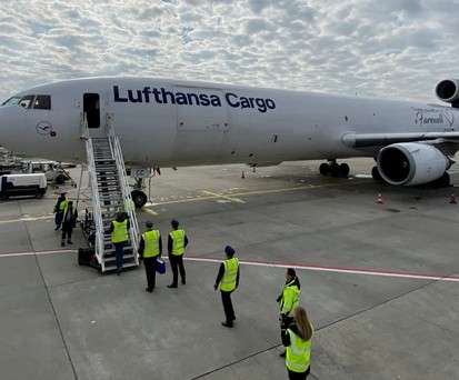 Empfang nach dem letzten Flug.