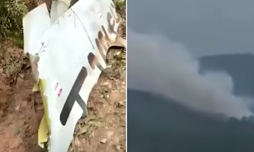 Amateurvideo eines Trümmerteils: Könnte von der Boeing 737 stammen.