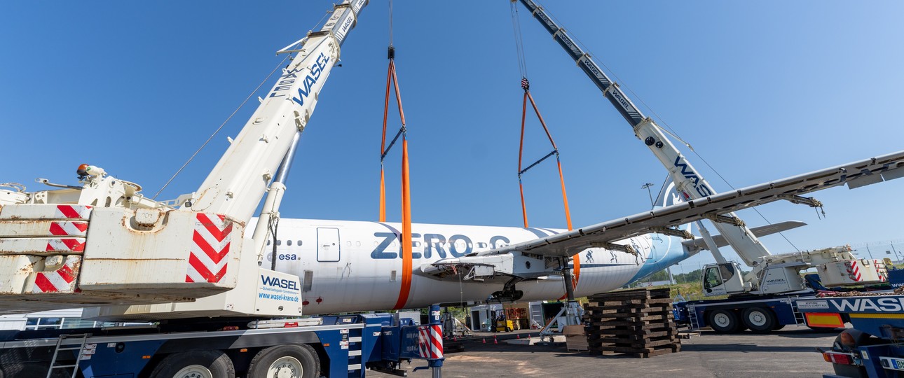 Airbus A300 Zero G am Flughafen Köln/Bonn: Die Zero-G wird nach zehn Jahren am Airport zerlegt.
