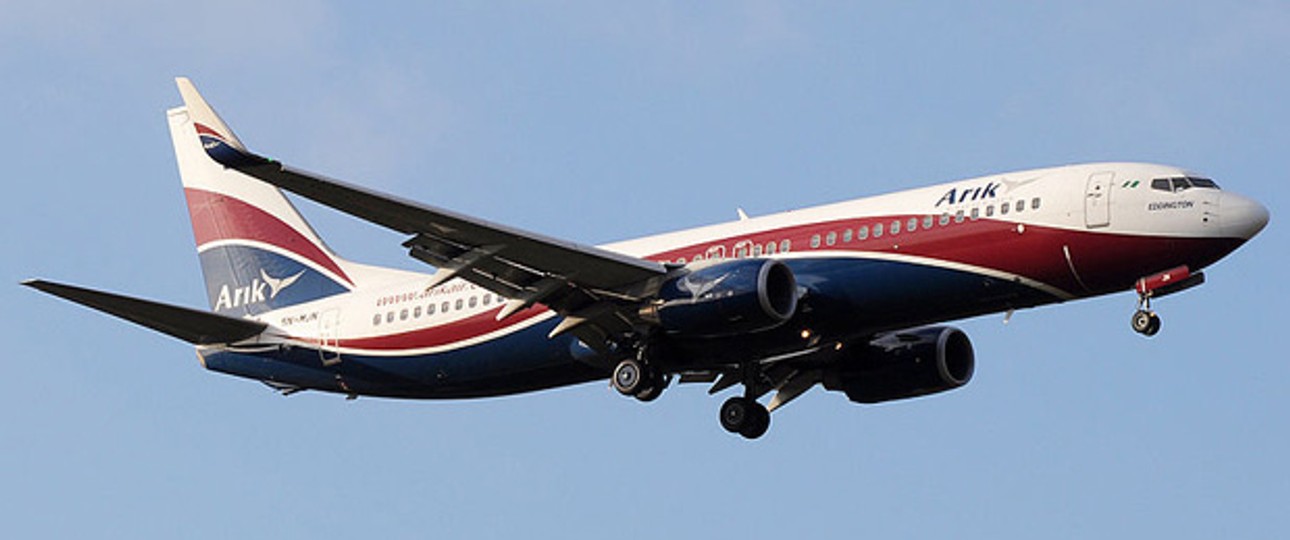 Boeing 737 von Arik Air: Der Junge überlebte im Fahrwerk.