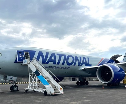 Die Boeing 777 F mit dem Kennzeichen N792CA: Absolvierte einen Rekordflug