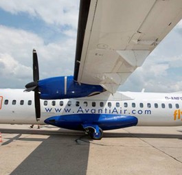 ATR72 von Avanti Air unterwegs für Flytouropa: Nicht mehr nach Berlin.