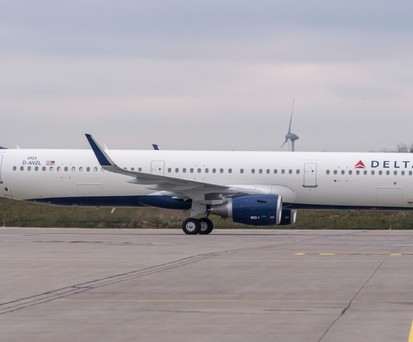 Airbus A321 von Delta: Ein Jet dieses Typs musst heftig bremsen.