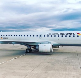 Embraer E190 von German Airways: Bis zu zwei flogen für Green Airlines.