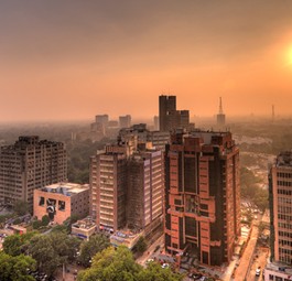 Rang 10: Delhi - Mumbai. Blick auf Delhi.