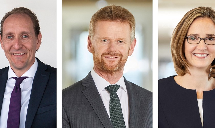Dieter Vranckx, Peter Gerber und Dorothea von Boxberg: neue Chefs von Swiss, Brussels Airlines und Lufthansa Cargo.