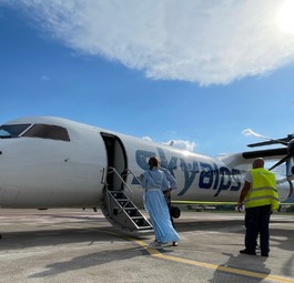 Dash 8 von Sky Alps: Künftig in Linz zu sehen.