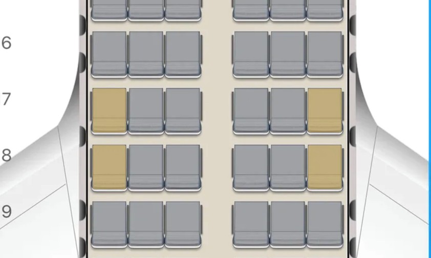 Fensterplätze ohne Fenster in einer Boeing 757-300 von United Airlines: Es geht vor Gericht.