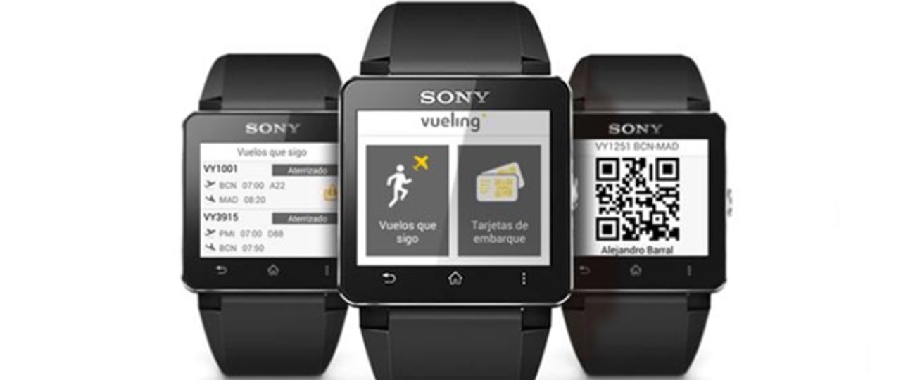 Boardingpass am Handgelenk: Vueling hat eine App für Sony-Smartwatches entwickelt.
