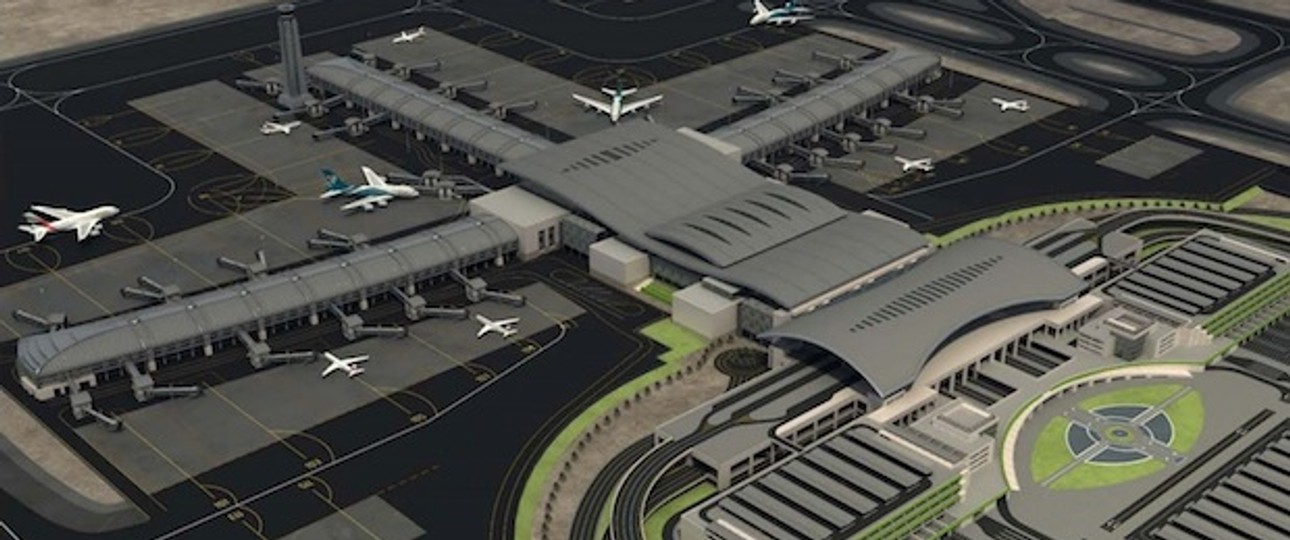 Der Flughafen von Muskat nach Fertigstellung der aktuellen Bauphase bietet Kapazität für 12 Millionen Passagier pro Jahr.