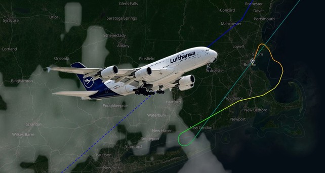 airbus a380 lufthansa washington boston
