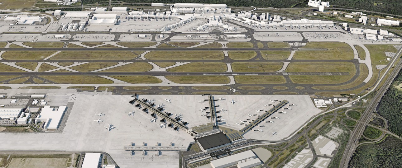 Visualisierung: So soll Terminal 3 in Frankfurt aussehen.