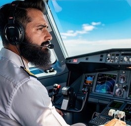 Pilot mit Bart: Das ist bei Hawaiian Airlines bald verboten.