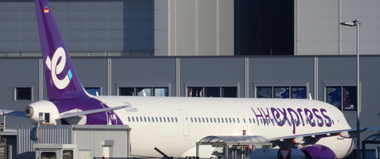 Der erste Airbus A321 Neo für HK Express: Trägt die neue Bemalung.