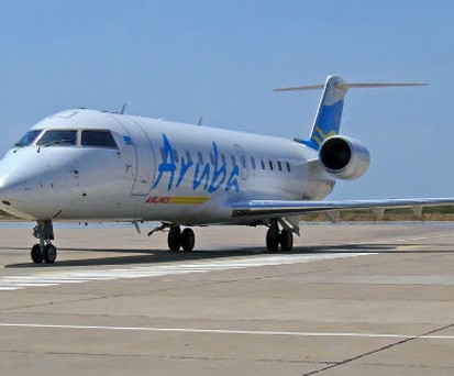 CRJ200 von Aruba Airlines: Fliegt auf der Rekordstrecke.
