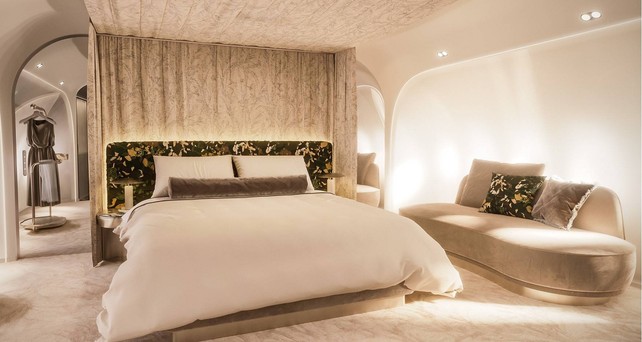 Das Schlafzimmer geht über die gesamte Breite des Airbus A350