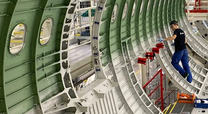 Airbus-A320-Produktion in Hamburg: Steiler Anstieg der Produktion geplant.