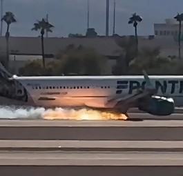 Fahrwerk eines Airbus A321 brennt bei Landung in Las Vegas
