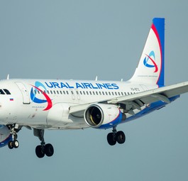 Airbus A320 von Ural Airlines: Die EU hat die Fluggesellschaft auf die Sanktionsliste gesetzt.
