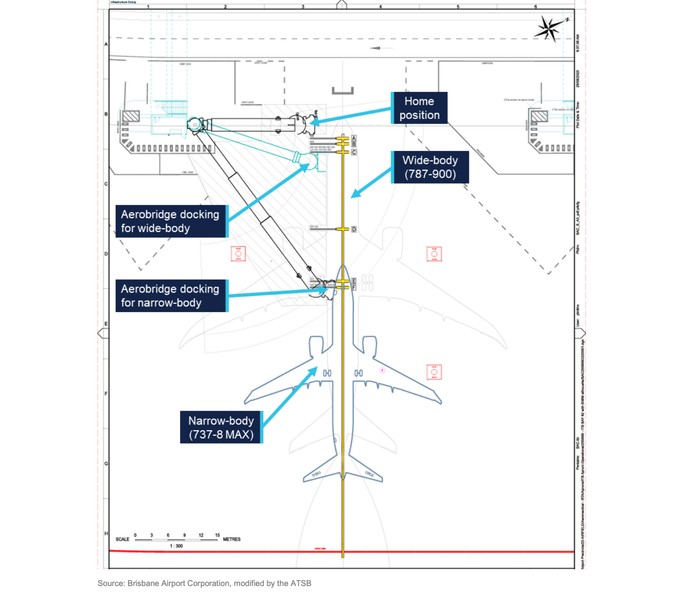 Darstellung von Gate 82 am Flughafen Brisbane.