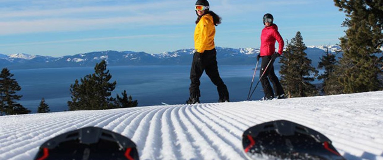 Schneesportler am Lake Tahoe: Die Briten kommen nun nicht.