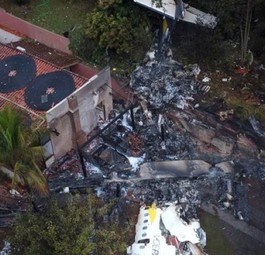Der Unglücksort: Das Wrack der ATR 72 von Voepass.