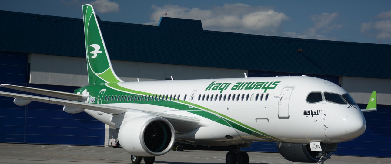 Airbus A220 von Iraqi Airways: Dürfen derzeit nicht abheben.