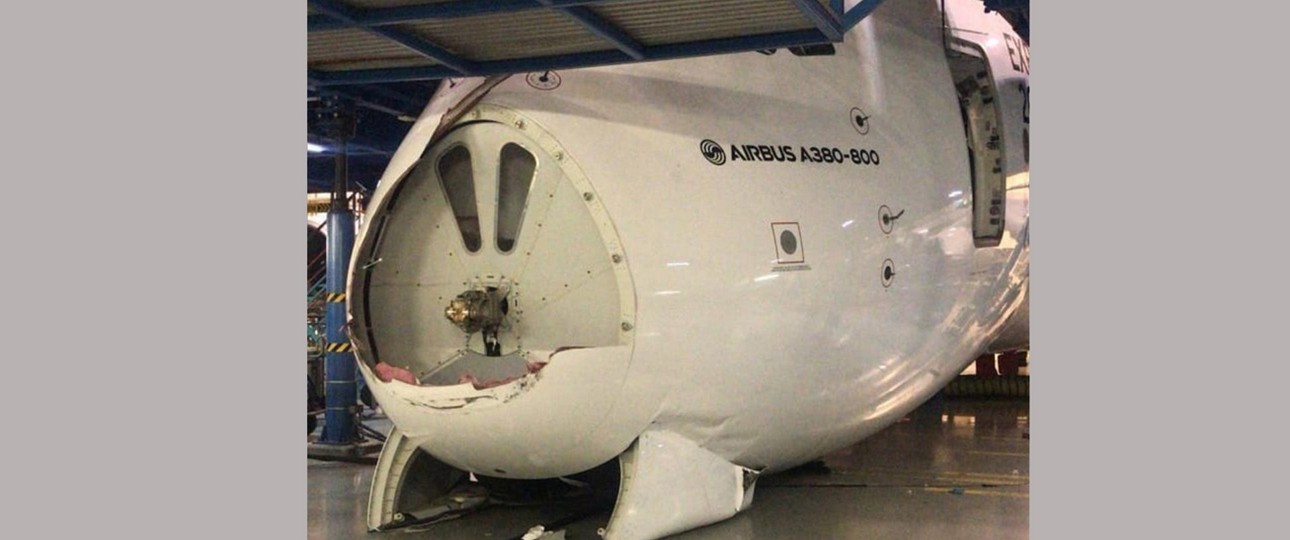 Damaged Airbus A380: Costly repair.