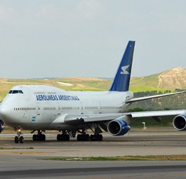 Boeing B747 von Aerolineas Argentina: Bald seltener in Europa.