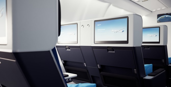 Discover Airlines Ocean Blue Premium Economy Class 5