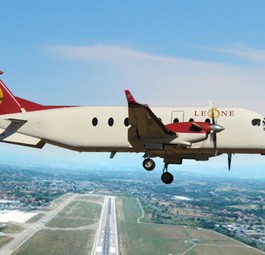 Kleiner Flieger: Mit der Beech 1900D bedient Leone ihre Routen.