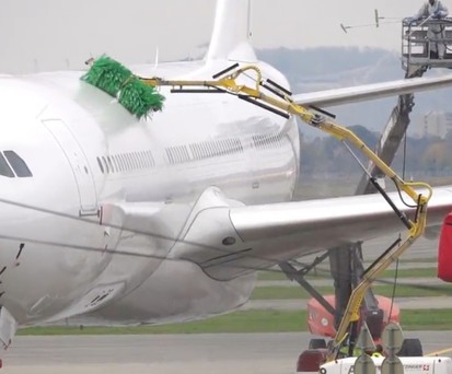 Screenshot aus dem Video (siehe unten) der A330-Wäsche.