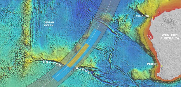 Suchbereich von MH370: Im Mai soll die Suche beendet werden.