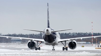 Winter am Flughafen Frankfurt: Viel Arbeite, wenns mal wirklich schneit.