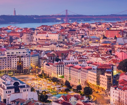 Lissabon aus der Luft: Nicht mehr mit LAM erreichbar.