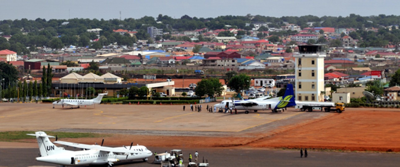 Flughafen Juba: Die Ziele sind eingeschränkt.