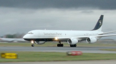 DC-8 von Samaritans Purse: Die Hilfsorganisation hat das Flugzeug ausgemustert.